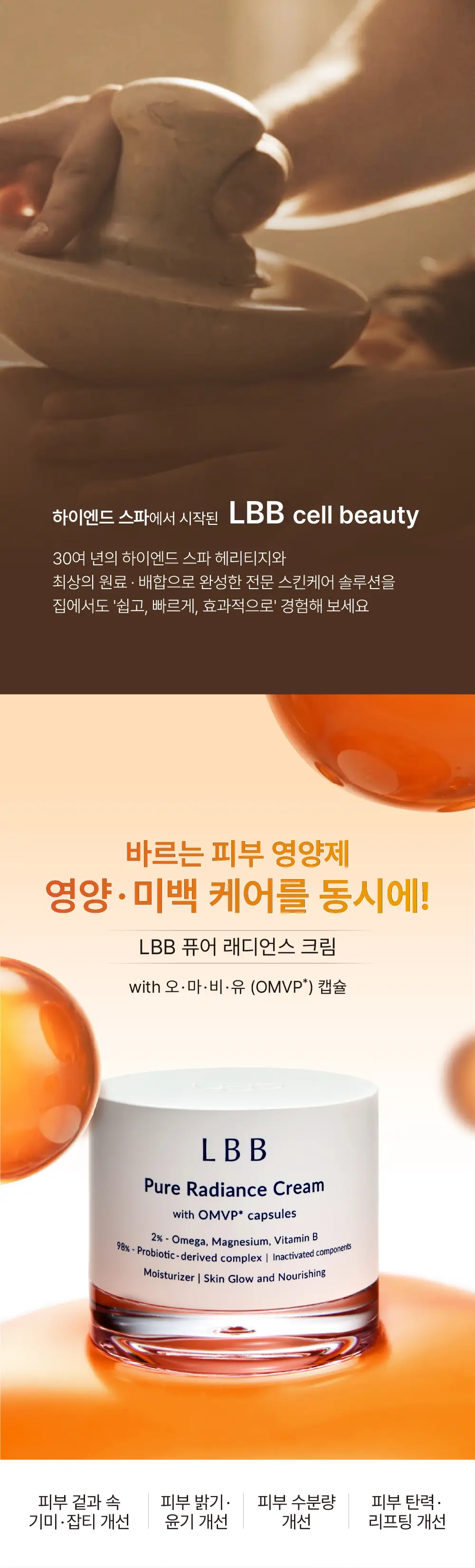[OMVP 캡슐크림]LBB 퓨어 래디언스 크림 50ml 상세페이지 1